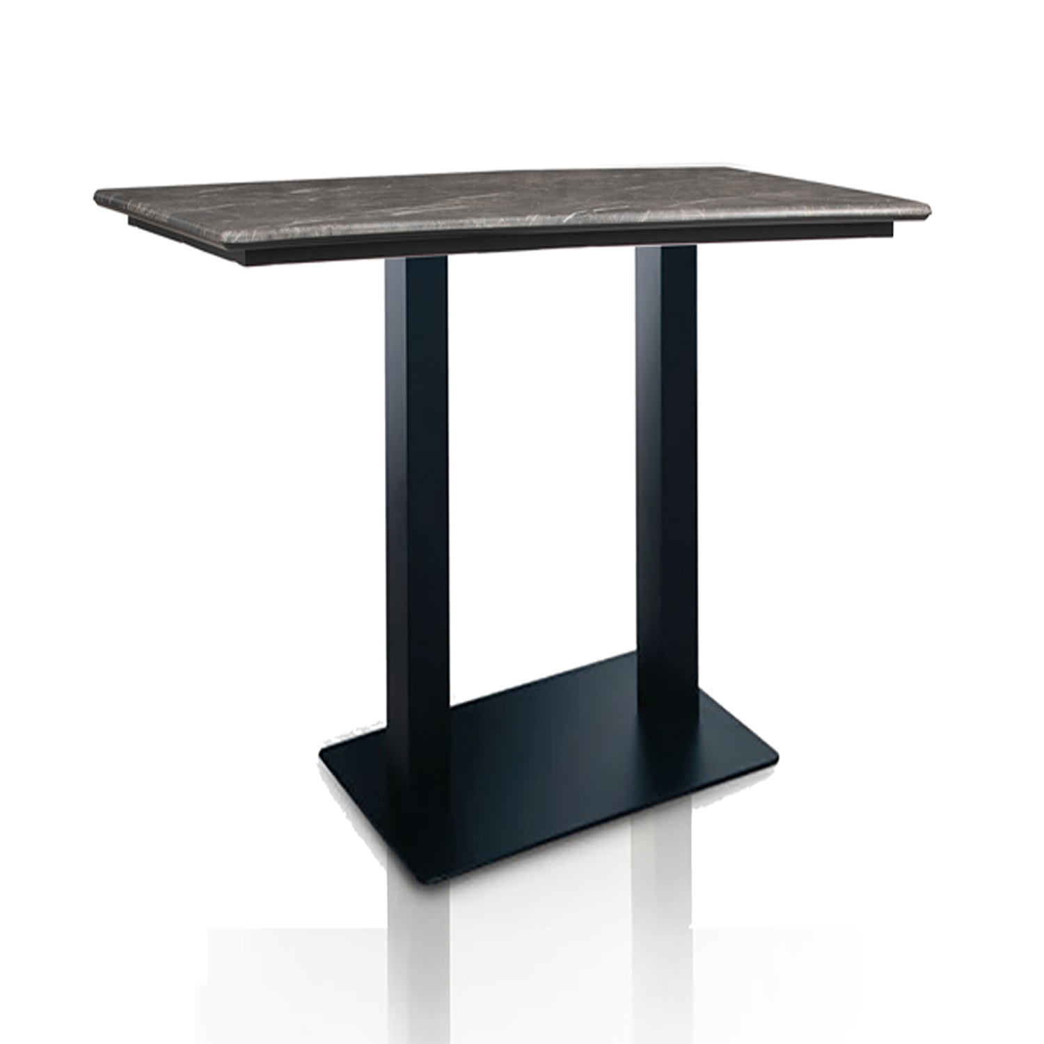 Outdoor bartafel Catania Marmerlook grijs Compact HPL tafelblad