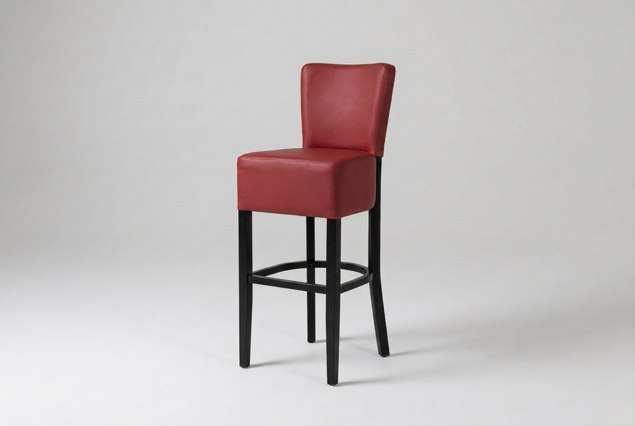 Stoel Barkruk Finja donkerbruin kunstleer Restaurantstoelen Hotel Bistro