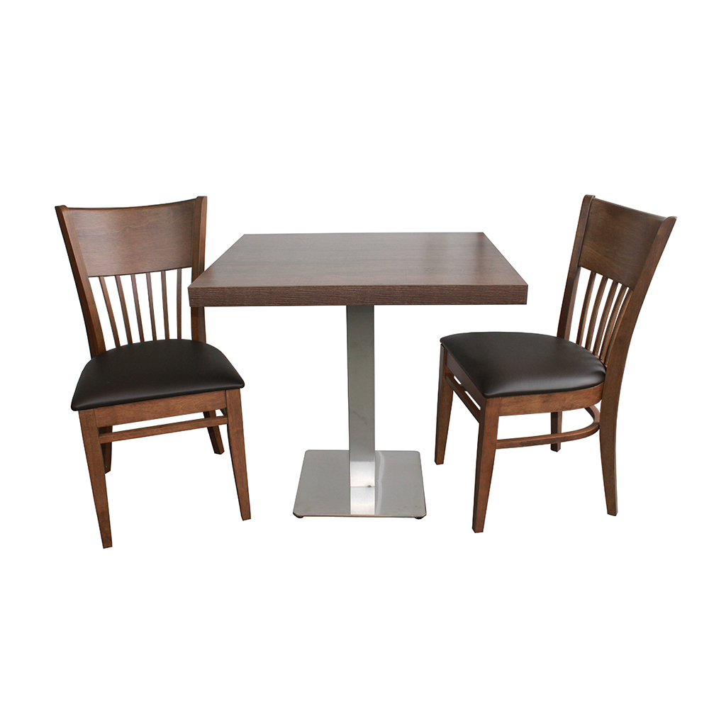 1+2 Restaurant Set 50x50cm Vera Hotel Bistro Tafel met gietijzeren tafelpoot stoelen 1+2 Restaurant Set 50x50cm Vera Hotel Bistro Tafel met gietijzeren tafelpoot stoelen