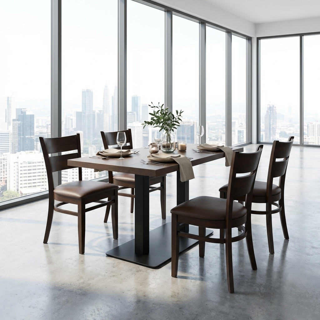 1+2 Restaurant Set Tafel Palermo 50x50x3,6cm Sierstoel Bistro Stoelen Bistro Tafels