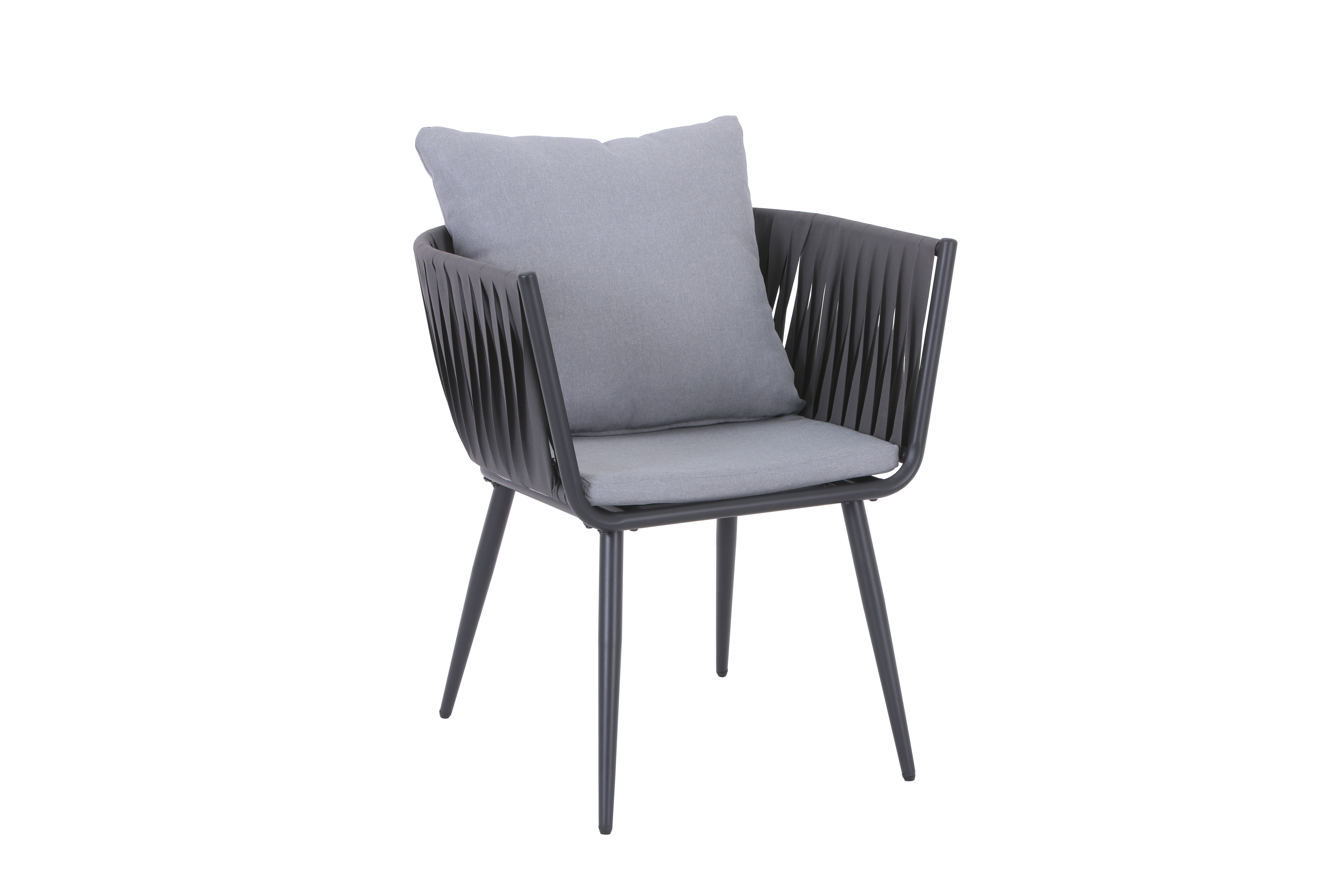 Buitenstoel Siena met aluminium frame voor buiten Fauteuil antraciet Buitenstoel Siena met aluminium frame voor buiten Fauteuil antraciet