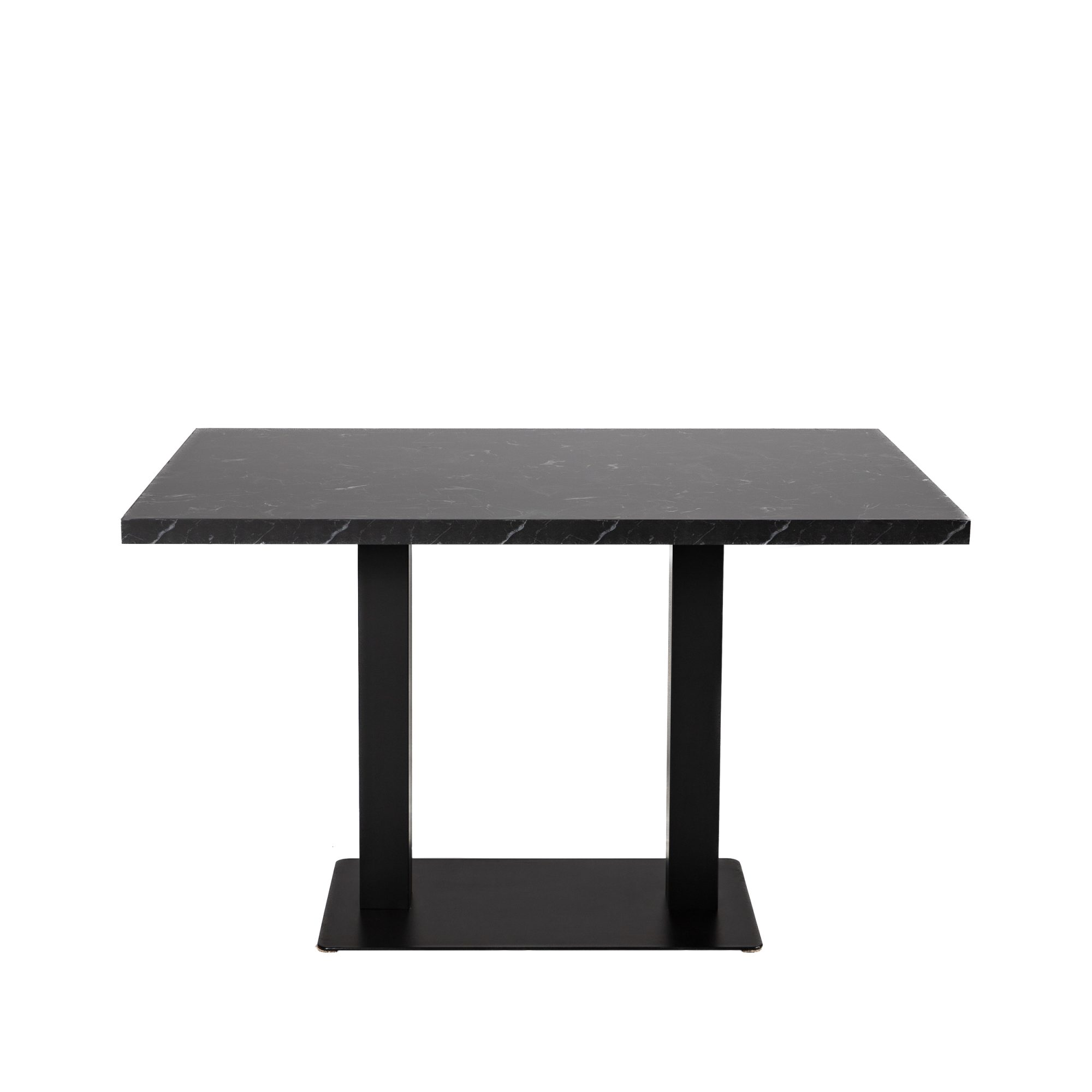 Restauranttafel Catania Zwart marmer look 120x80cm Bistrotafel Gastentafel