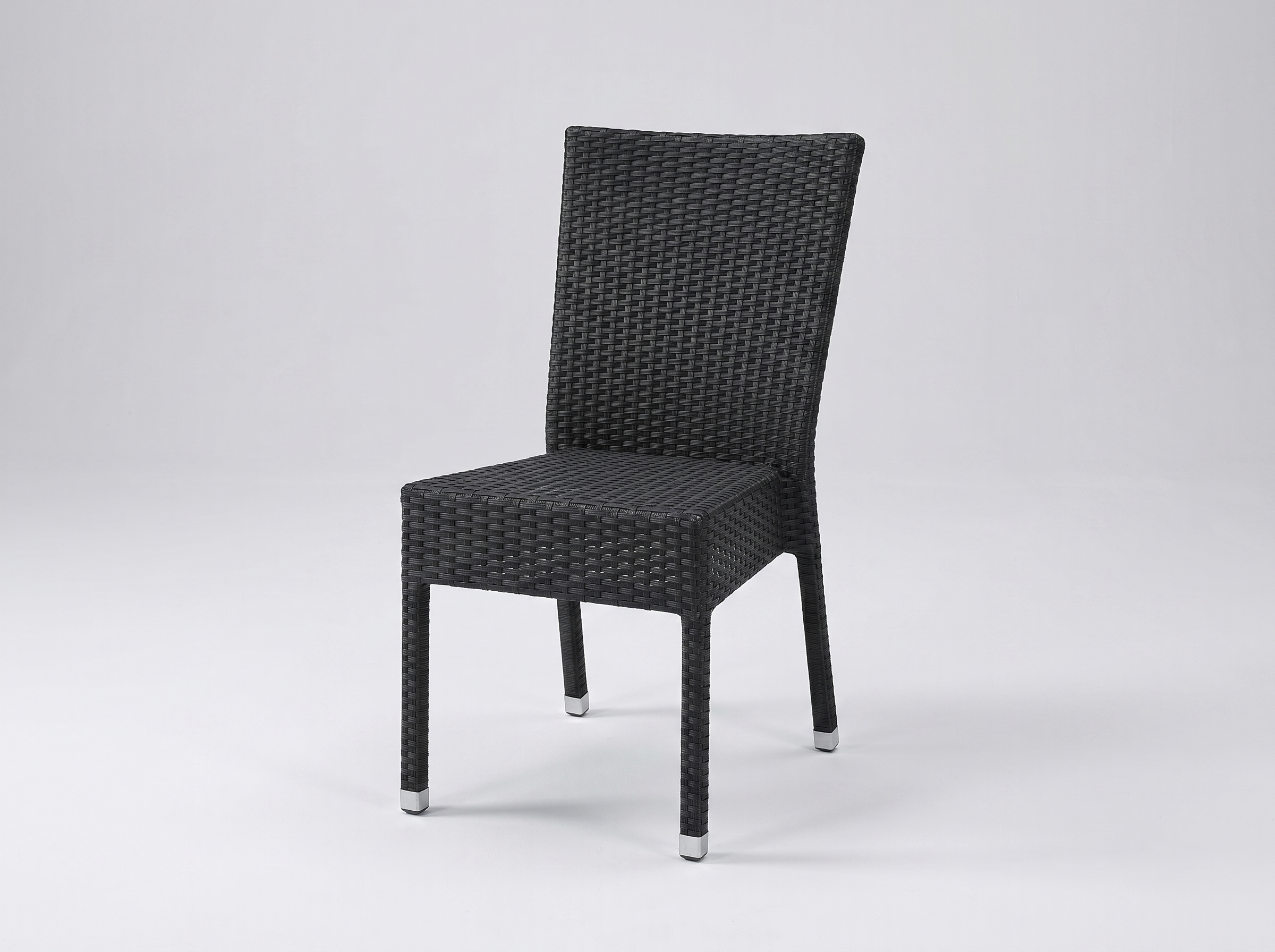 Polyrattan stoel Verona antraciet zonder armleuningen