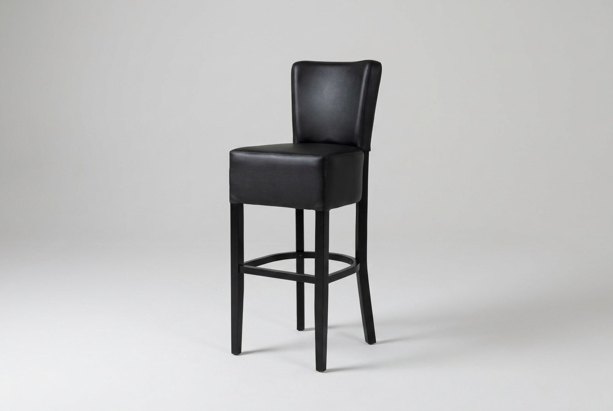 Stoel Barkruk Finja donkerbruin kunstleer Restaurantstoelen Hotel Bistro