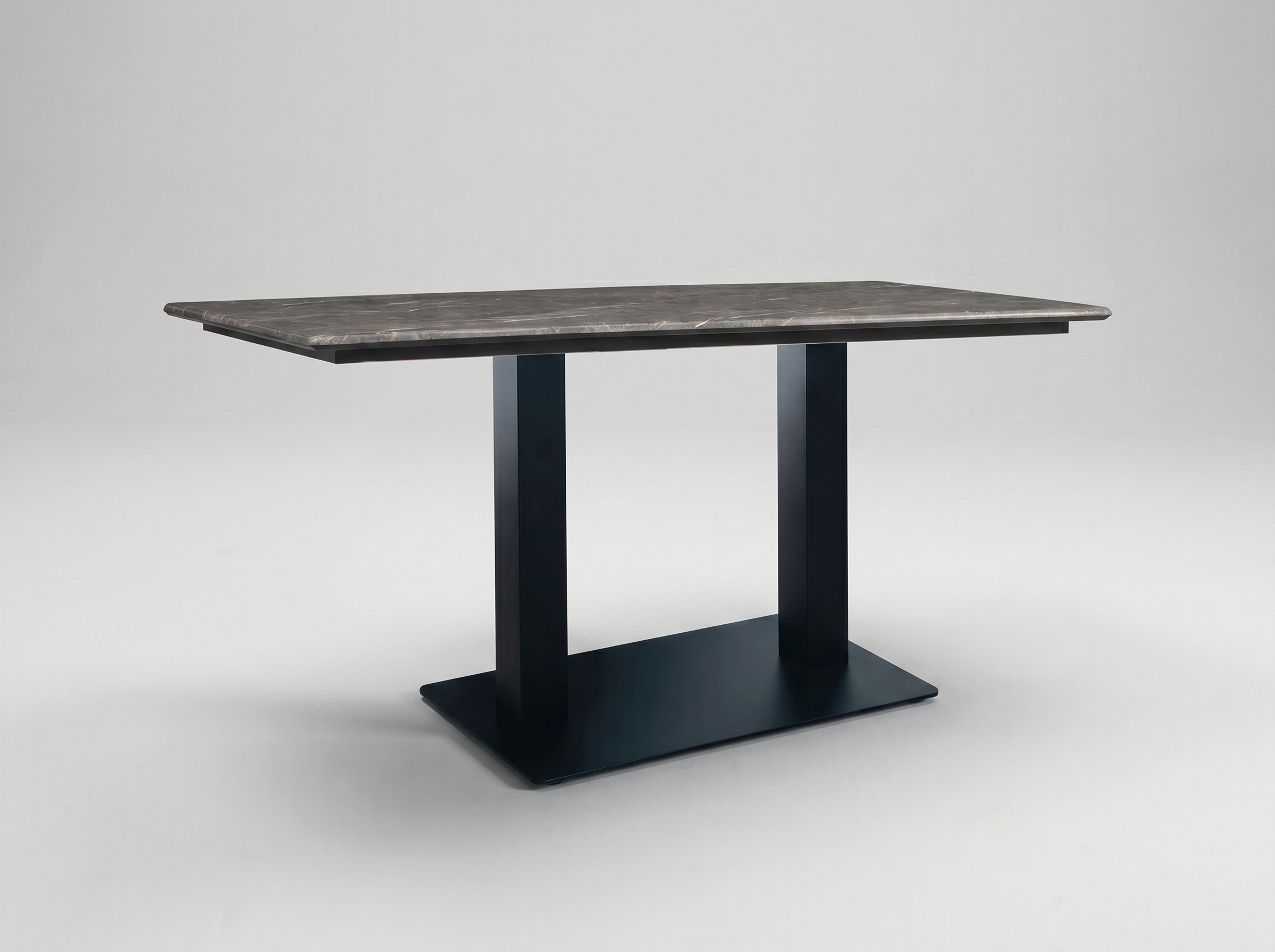 Buitentafel Catania 120x70cm Marmerlook grijs Compact HPL tafelblad