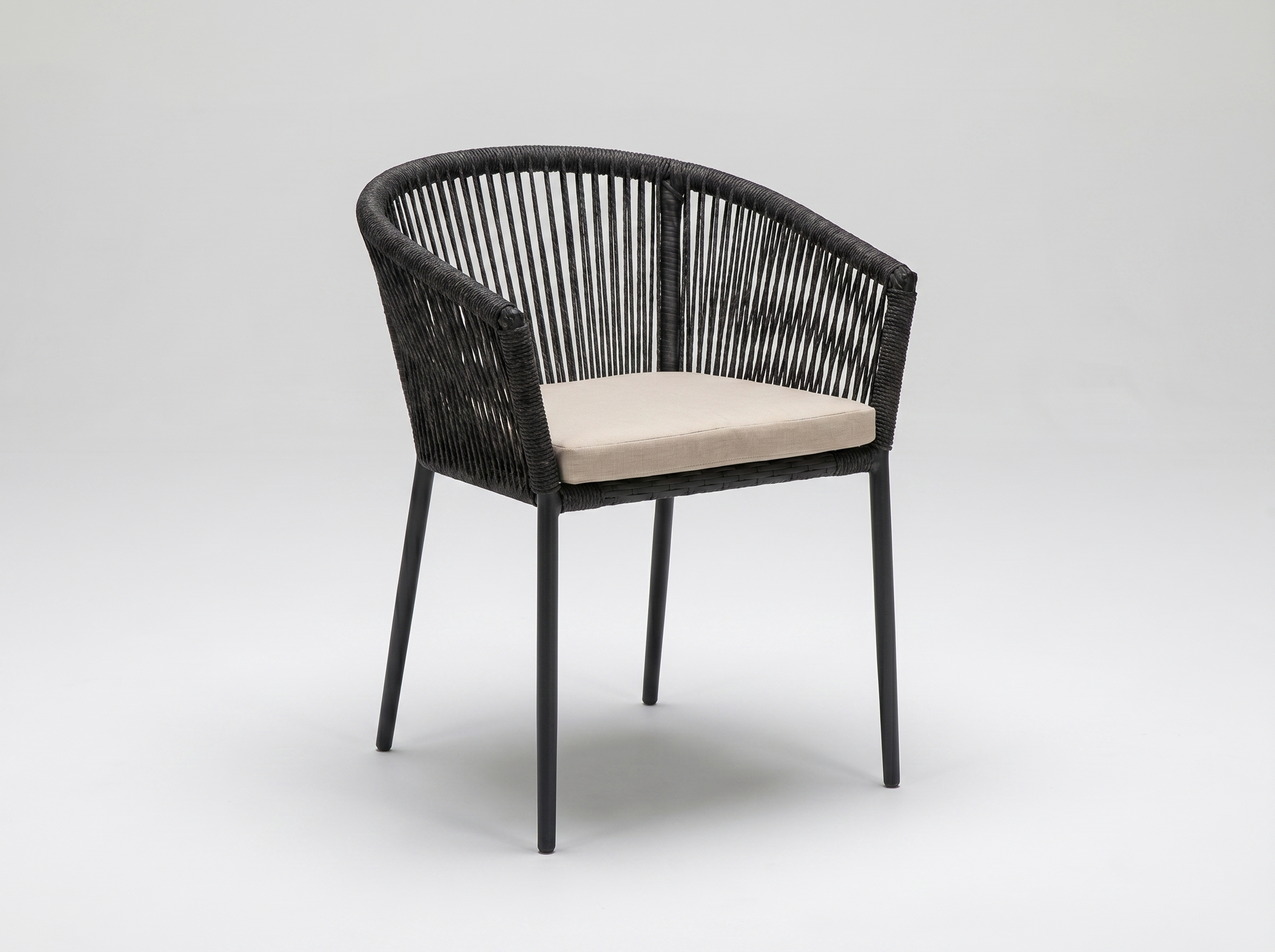 Buitenstoel Siena met aluminium frame voor buiten Fauteuil antraciet