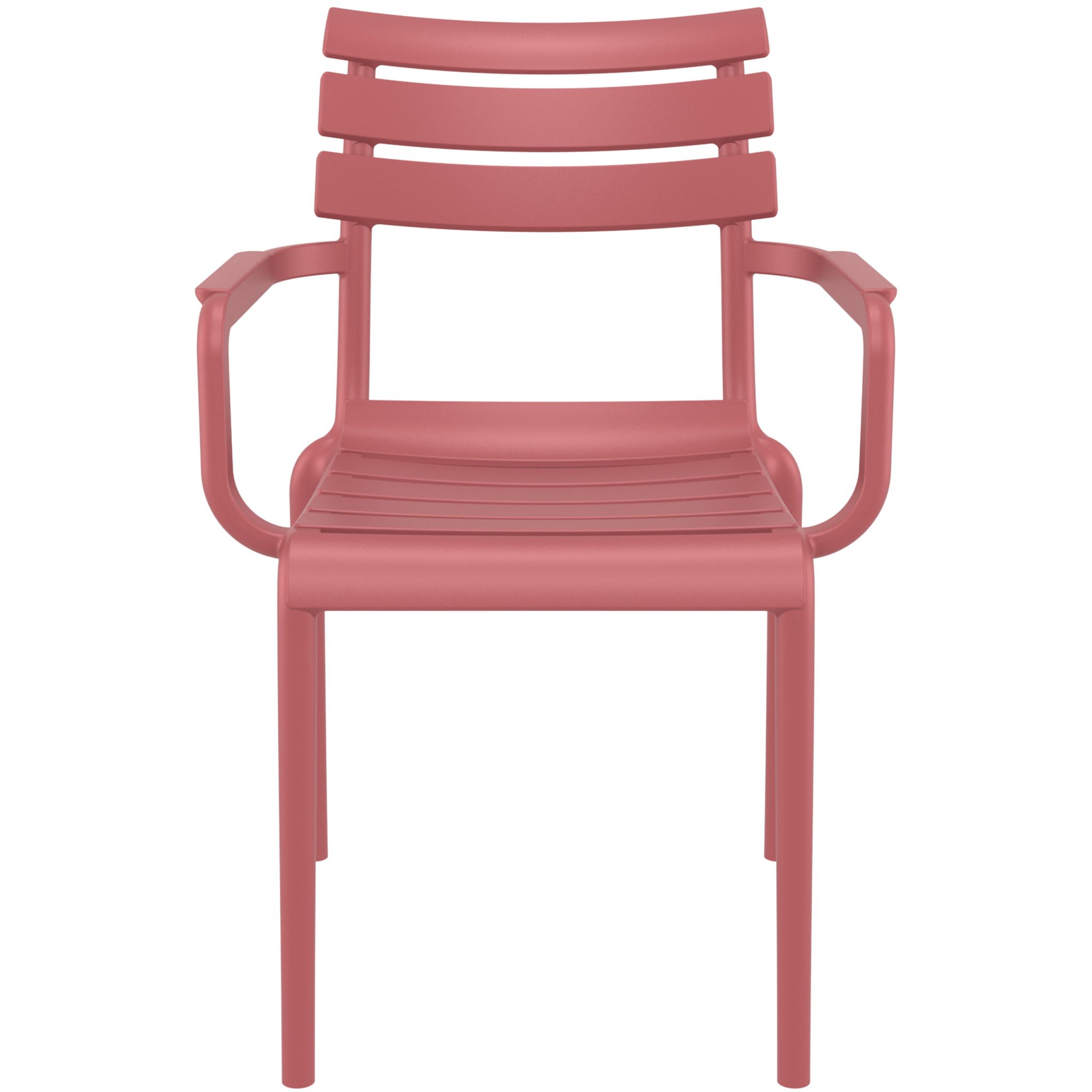 Outdoor Stuhl Polypropylen Berlin Rot mit Armlehne