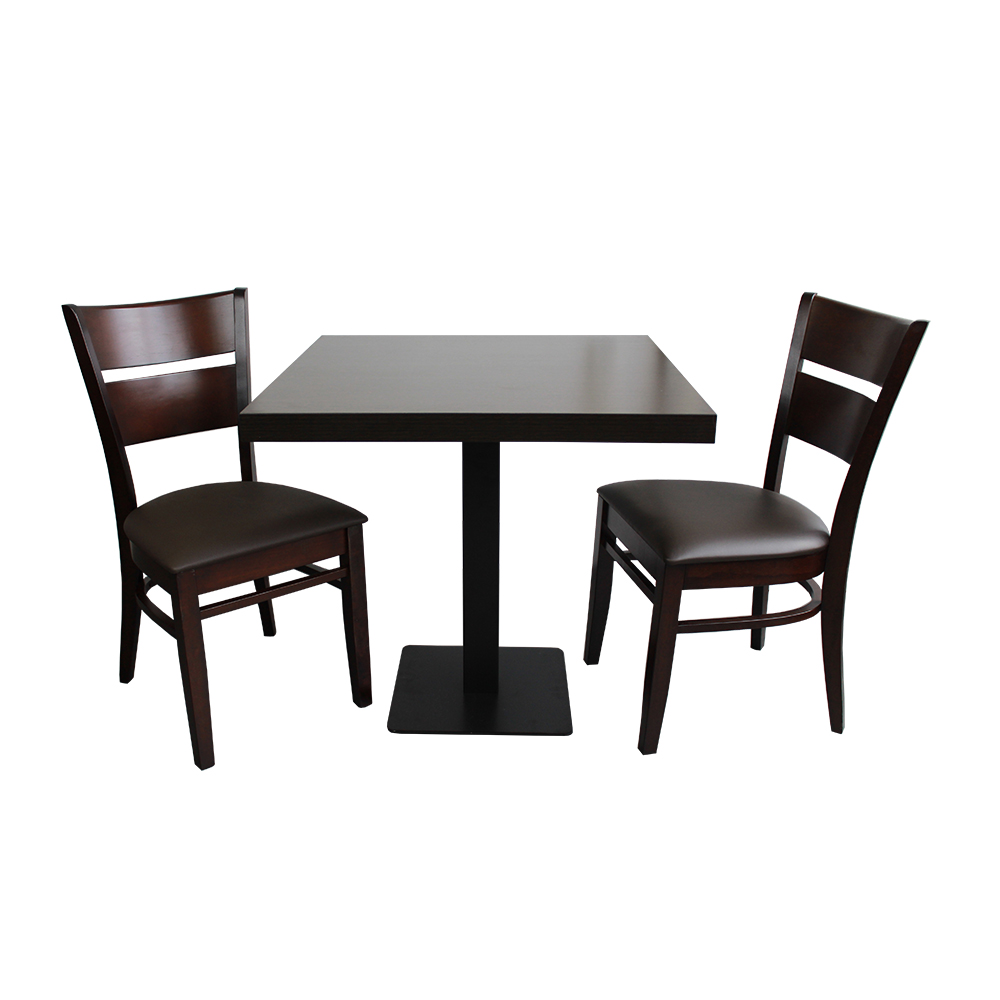 1+2 Restaurant Set 70x70cm Grace Hotel Bistro Tischbein Stühle Gastronomie Möbel-SW10175 1+2 Restaurant Set 70x70cm Grace Hotel Bistro Tischbein Stühle Gastronomie Möbel-SW10175