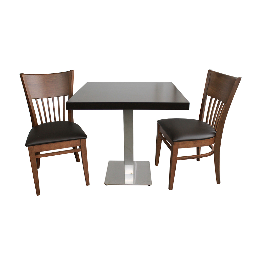 1+2 Restaurant Set 50x50cm Vera Hotel Bistro Tafel met gietijzeren tafelpoot stoelen 1+2 Restaurant Set 50x50cm Vera Hotel Bistro Tafel met gietijzeren tafelpoot stoelen