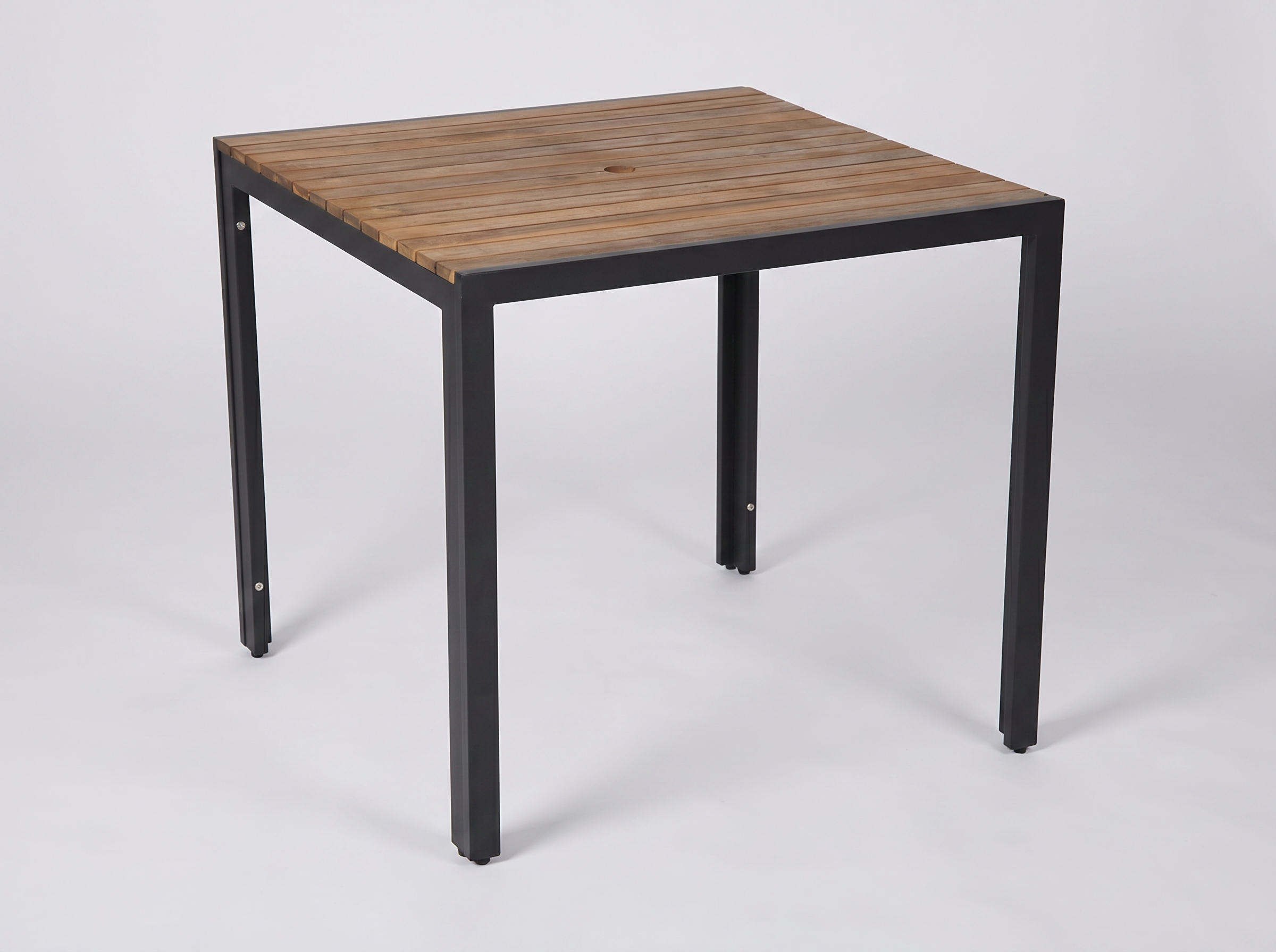 Buitentafel Lero staal en acaciahout 80x80