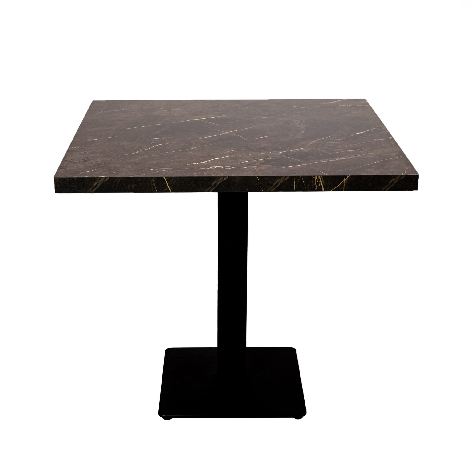 Restauranttafel Catania Bruin marmerlook 80x80cm Bistrotafel Gastentafel