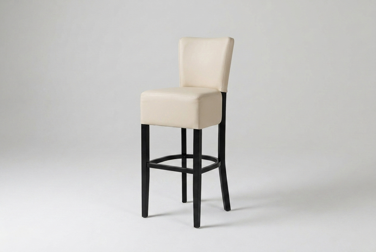 Stoel Barkruk Finja donkerbruin kunstleer Restaurantstoelen Hotel Bistro