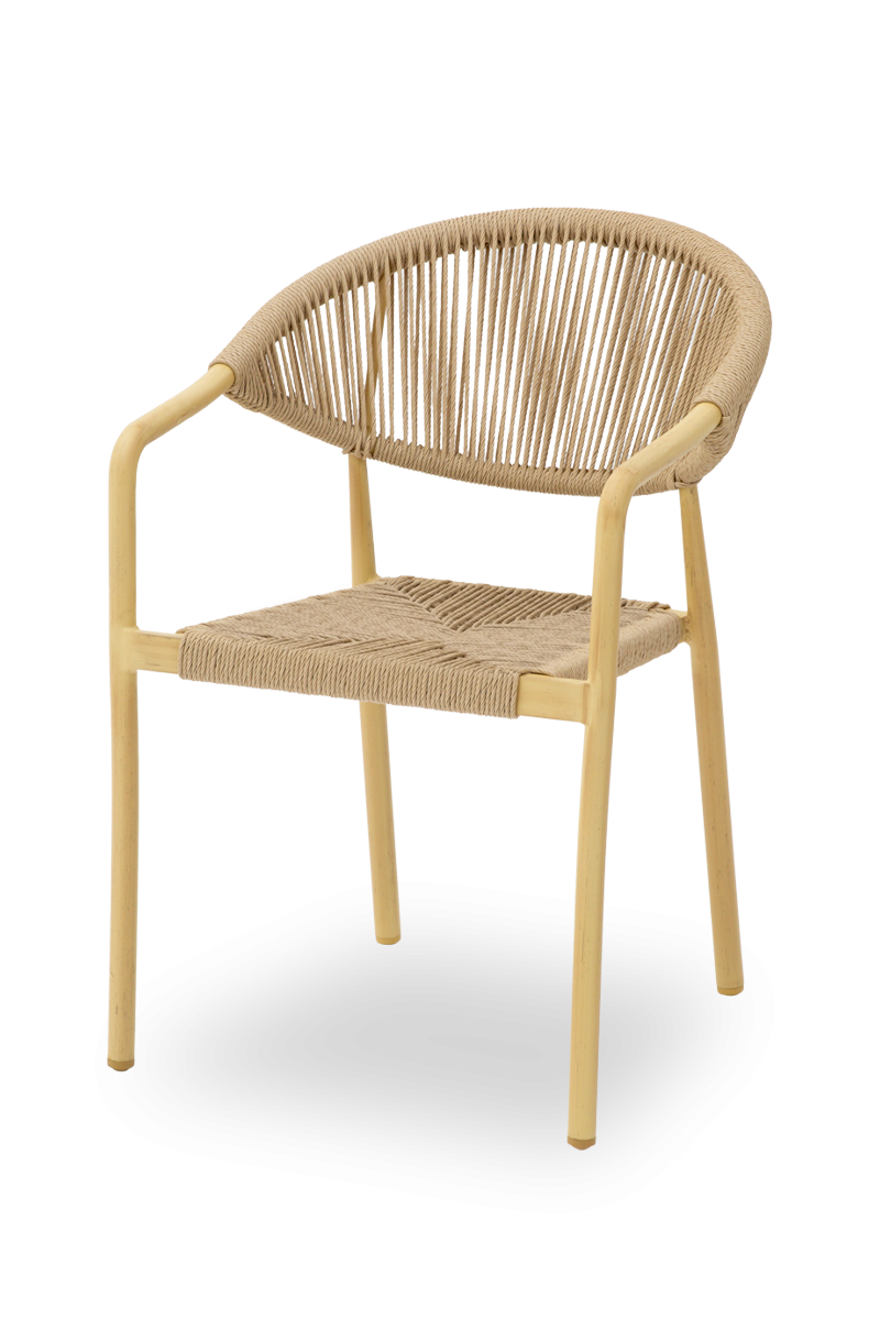 Buitenstoel Latisana Beige met armleuning