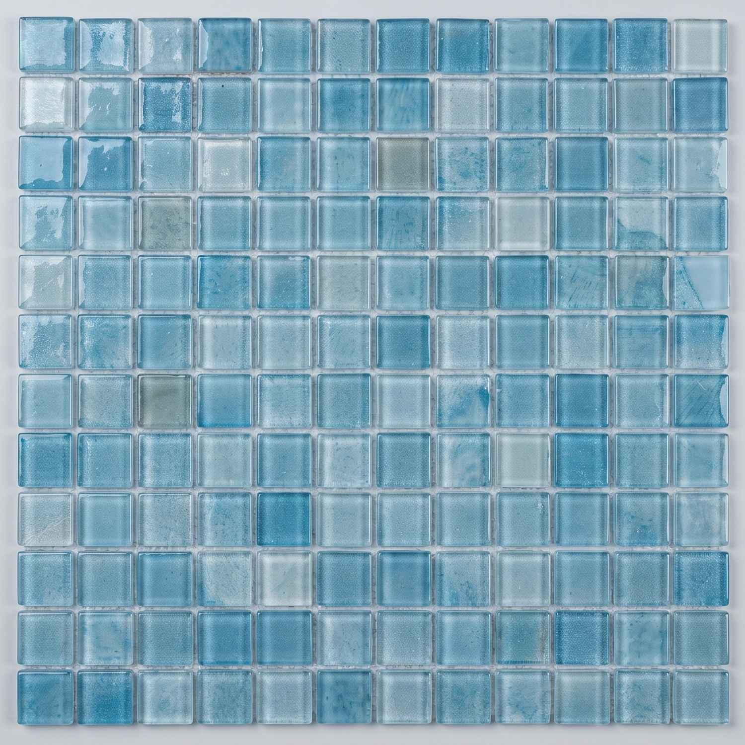 Glasmosaik Mosaikfliese Nizza 23×23×4 mm Blau